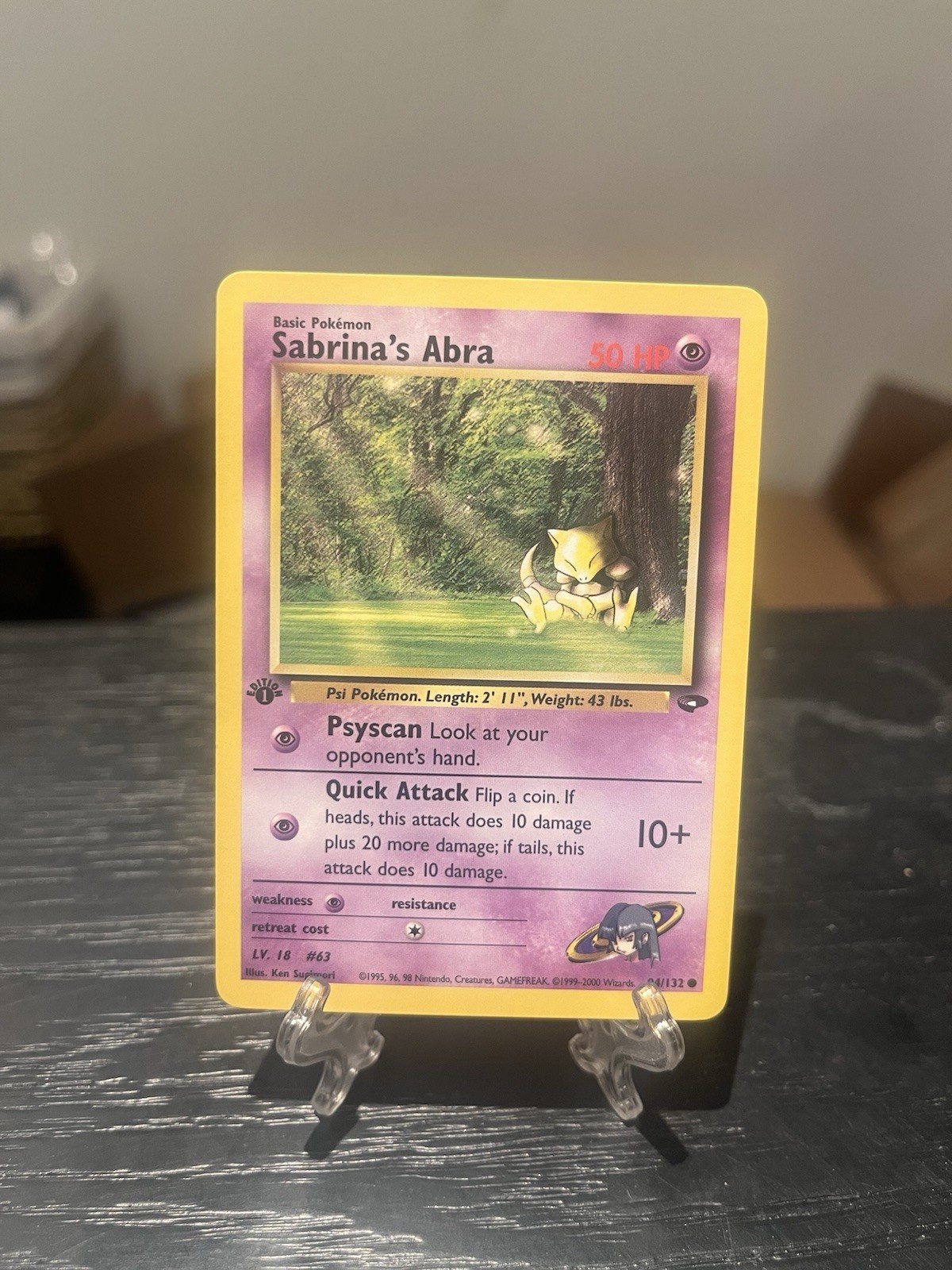 Sabrina's Abra 94/132 Gym Challenge Regular Common 1st Edition NM
