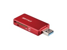 BUFFALO SD card reader BSCR27U3RD USB3.0 microSD Red USB Type A Cableless NEW