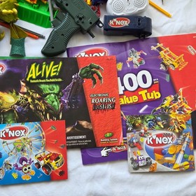 Knex Lot Figures Manuals Storage Bins Controllers Alive Ferris Wheel 14lbs K'nex