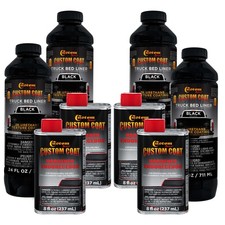 Black 1 Gallon Urethane Spray-on Truck Bed Liner Kit - Easy 3 To 1 Mix Ratio Black 1 Gallon Urethane Spray-on Truck Bed Liner Kit - Easy 3 To 1 Mix Ratio