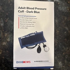 Dixie EMS Blood Pressure Cuff Kit Adult Aneroid Gauge Zippered Case-Dark BlueNew