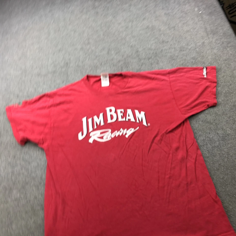 Винтажная мужская гоночная рубашка Jim Beam XL красная Robby Gordon Drink Smart NASCAR - Изображение 3 из 4