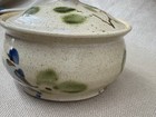 Handmade Canister Bowl with lid Ceramic Pottery Stoneware Style Signed on bottom — photo 9