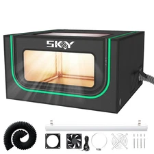 Updated Integrated Laser Engraver Enclosure with LED Light, Ventilation Kit, ...