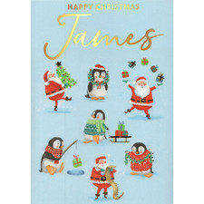 Personalised James Singing Musical Christmas Card Sound Of Christmas Range