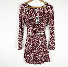 NWT Urban Outfitters sz S Gabriette Cut-out Hearts Stretch Mini Dress Maroon Mgd