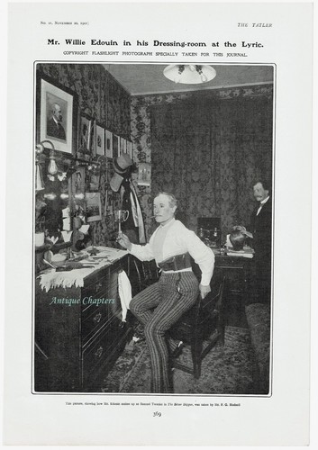 Willie Edouin Lyric Theatre Dressing Room 1901 Foto Artikel A856 - Bild 2 von 2