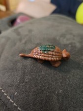 Unbranded Ankylosaurus Brown Green Dinosaur Figure Figurine Toy 2 Inches Long