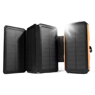 Sirius Survival SolarHub Fold Solar Charger - 20000mAh Portable 4 Panel Solar