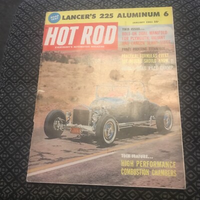 Hot Rod Jan 1961, Dodge Lancer, Drag Race Champ, Customs, Roadsters, T-Bucket
