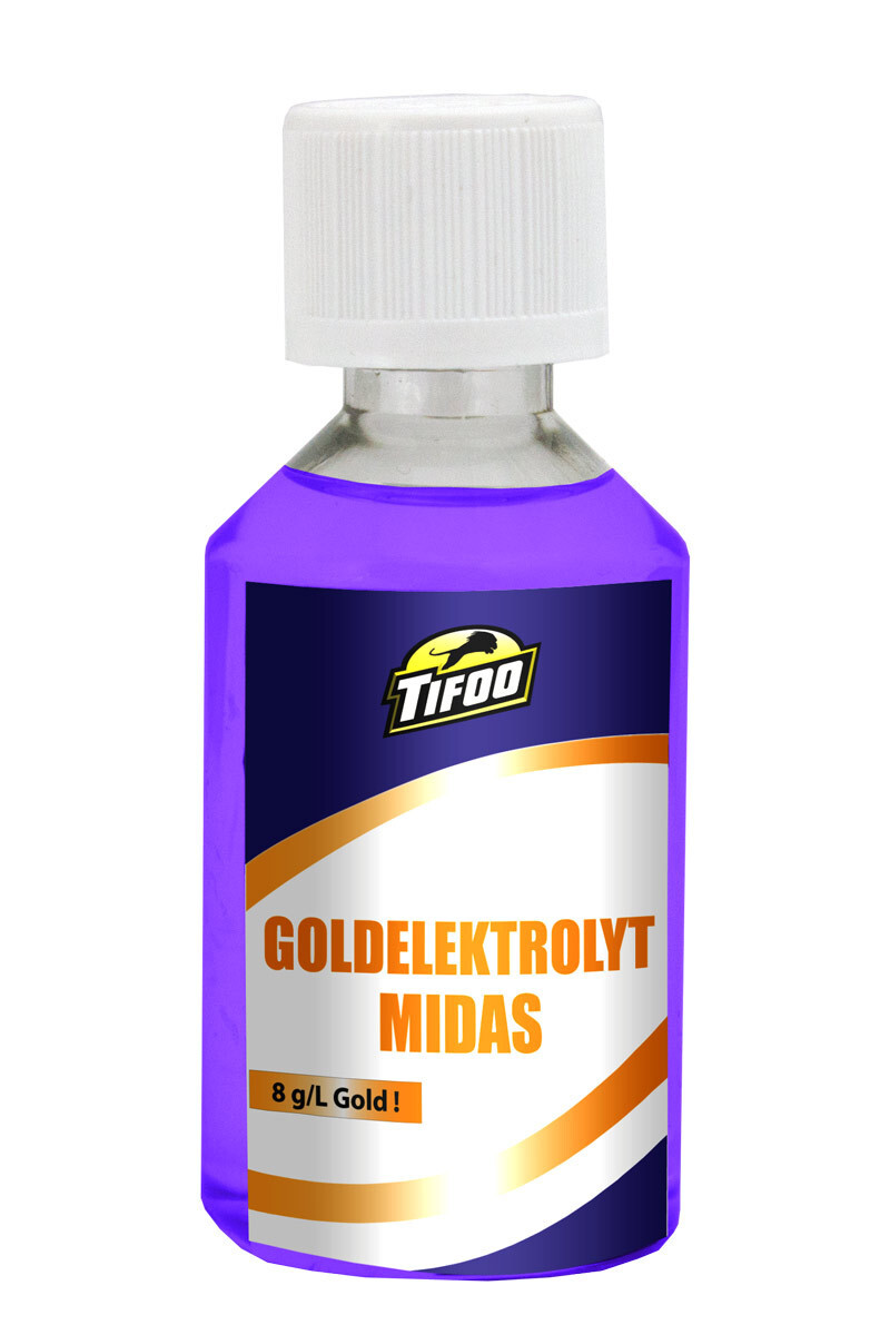 Electrolito de oro Midas (50 ml, 8 g/l oro)