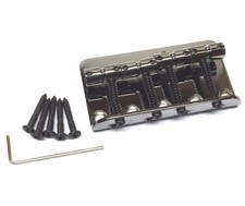 Black Nickel Standard 5-hole Top Load Bridge For Fender  P/Jazz Bass BB-FV4-BN