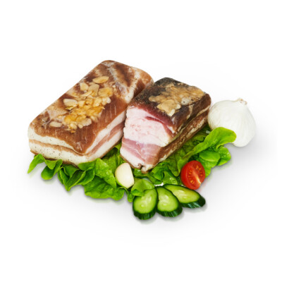 Speck Salo mit Knoblauch gesalzen Bauchspeck 400 g Сало Salzspeck