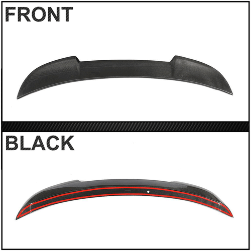 For Ford Mustang Coupe 2015-19 REAL CARBON Rear Trunk Boot Spoiler Tail Wing Lip - Picture 12 of 13