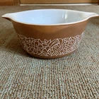PYREX Vintage Round Woodland Brown 474-B 1.5 QT Cinderella Casserole NO LID