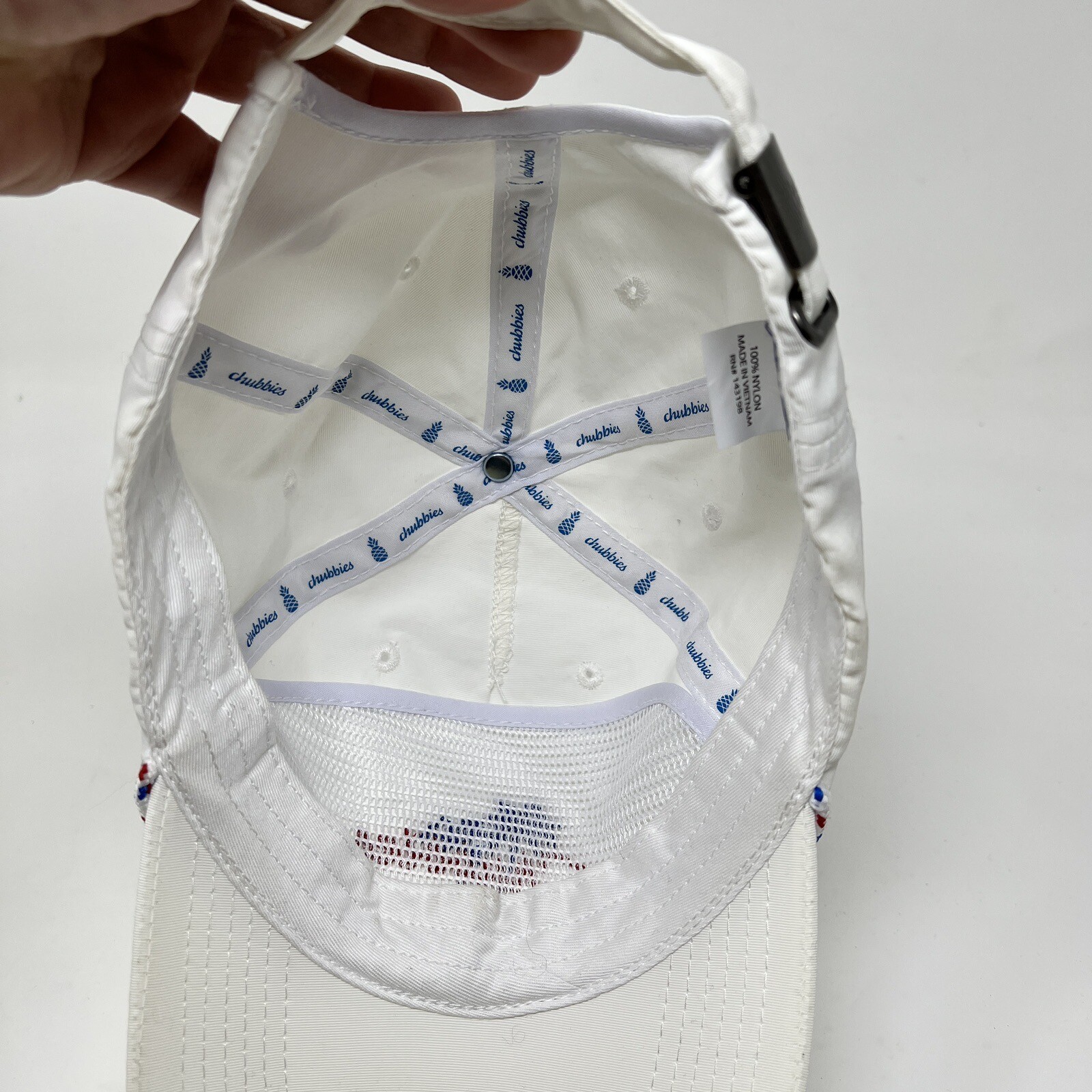 Chubbies Adjustable Strap White Nylon Baseball Ha… - image 5