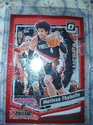 2023-24 Donruss Optic MATISSE THYBULLE RED GLITTER  /75 PORTLAND COLOR MATCH