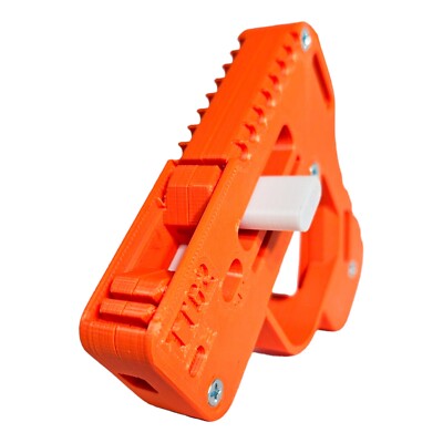 3D Printed Toy TicTac Gun - Launch TicTac 5-8' - Orange/White