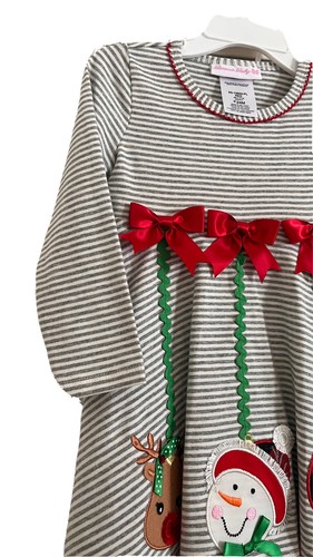 Bonnie Baby top & Pants 24 mo Girls 2 pc Christmas snowman reindeer penquin bows - Picture 5 of 9