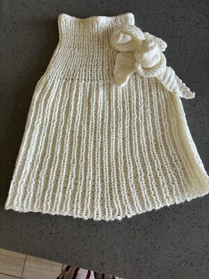 Baby Girl Unique Ivory Crochet Knit Photo Prop Costume Baptism Strapless  Dress | eBay