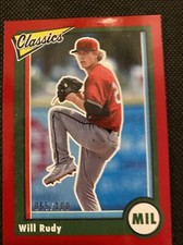 2023 Panini Classics Will Rudy Red 55/100 Milwaukee Brewers