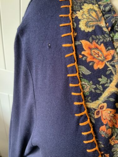 Joe browns navy floral lace embroidered jersey tunic top/dress size uk 14 - Picture 13 of 24