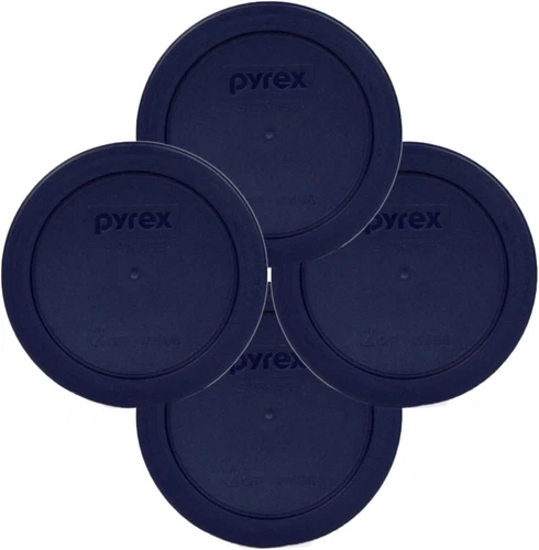 Blue 2 Cup round Storage Cover #7200-PC for Glass Bowls 4-Pack