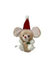 Vintage Russ Berrie Plush Stuffed Animal Christmas Mouse 5"