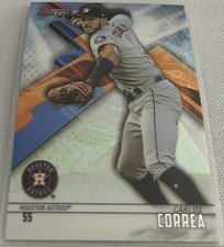 2018 Bowman's Best Baseball Carlos Correa Houston Astros base card #11