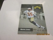 MARVIN JONES JETS 1993 PLAYOFF ROOKIE CARD  #305. rookie card picture