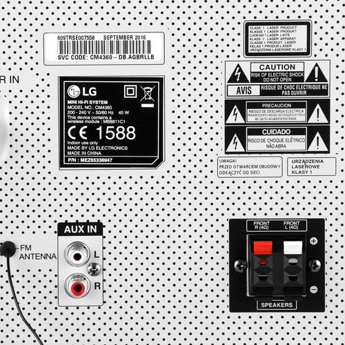 LG XBOOM 230W HiFi Entertainment System with Bluetooth Black (CM4360