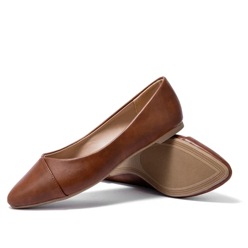 Damen-Ballerinas klassische runde Zehenpartie Anzugschuhe lässig bequem - Bild 20 von 32