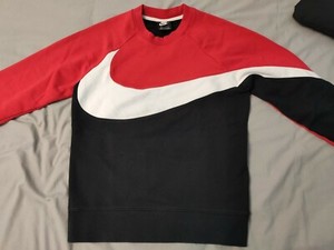 Felpa NIKE uomo Senza Cappuccio CREWNECK ROSSA, NERA e Bianca. Nuova. | eBay