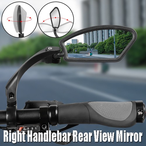 Left and Right Handlebar Rear View Mirror Bicycle Rearview Rectangle Back Mirror - Picture 2 of 12