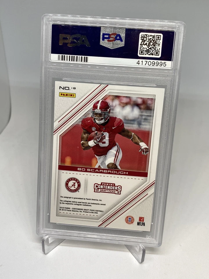 BO SCARBROUGH 2018 CONTENDERS GAME DAY CRACKED ICE AUTO RC /23 PSA 10 POP 2 - Image 3 of 4