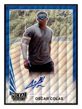 2021 Leaf Metal Draft BLUE WAVE 1990 Leaf Autograph # 19/20 OSCAR COLA # LA-OC1