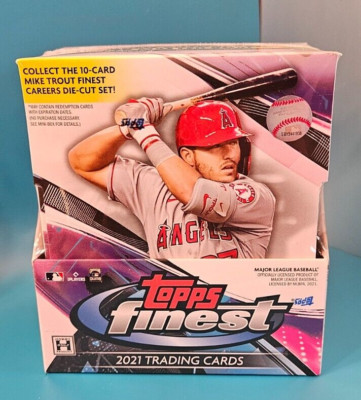 2021 Topps Finest Baseball Hobby Master Box Factory Sealed 2 Autos/Box (4 Total)