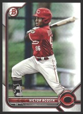 Victor Acosta #BD-70 2022 Bowman Draft Cincinnati Reds