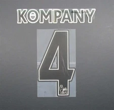 2007 - 2013 OFFICIAL SPORTING ID LEXTRA KOMPANY 4 PLAYER SIZE BLACK NAMESET