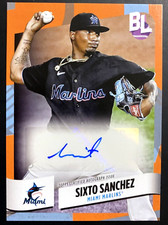 2024 Topps Big League Baseball Sixto Sanchez #BEO-SS Electric Orange Autograph