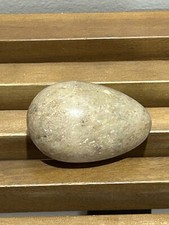 Vintage Decorative Tan Marble Egg - 2.75 Long