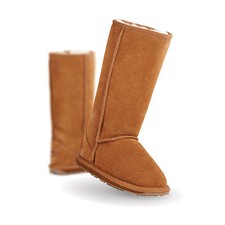 NIB EMU Australia Girl's Wallaby Hi Merino Wool Boot in Chestnut