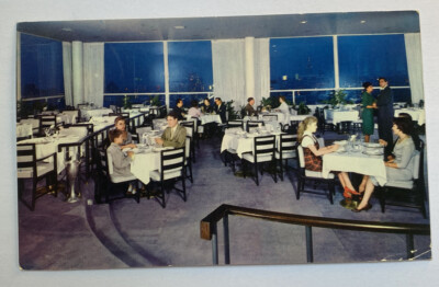Vintage Postcard ~ Hotel Del Paseo Panorama Room ~ Mexico City DF