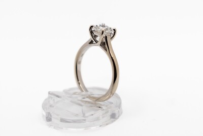 Blue Nile Princess Cut Diamond Engagement Ring 1.02ct G Color VVS1 GIA Natural