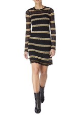 KAREN MILLEN POINTELLE CROCHET KNIT DRESS SIZE SMALL RRP £160 PRE BOOHOO