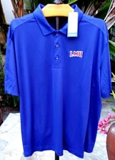NWT $54 LMU LIONS NCAA Mens Blue Polo Golf Shirt Cutter & Buck DryTec 50UPF+ 2XL
