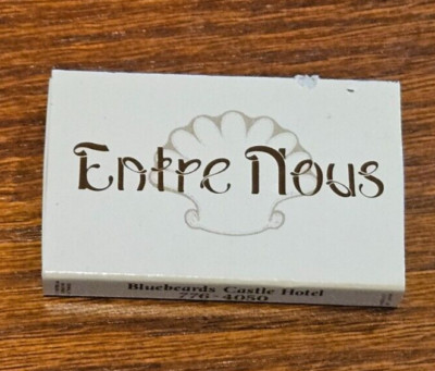 Vintage Matchbook Box Entre Nous Bluebeards Castle Hotel