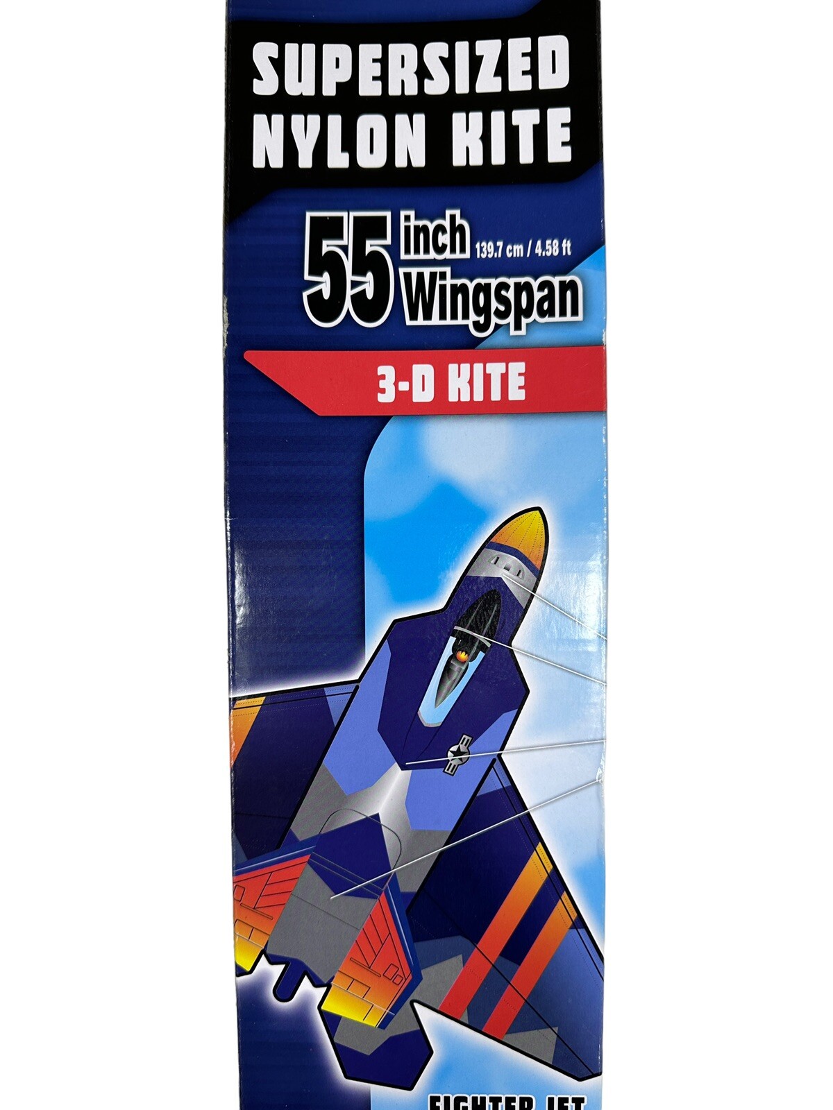 XKites Supersized Fighter Jet 3D Nylon Kite 55” Wingspan TriWinder