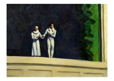 Two Comedians by Edward Hopper A2 High Quality Art Print