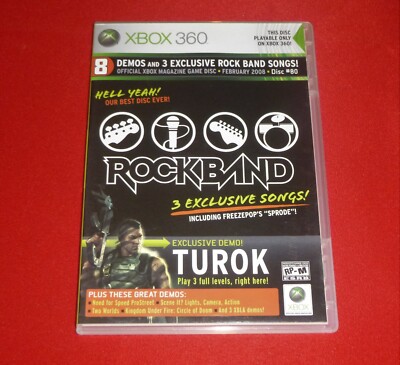 Official Xbox Magazine Xbox 360 Demo Disc February 2008 #80 RockBand